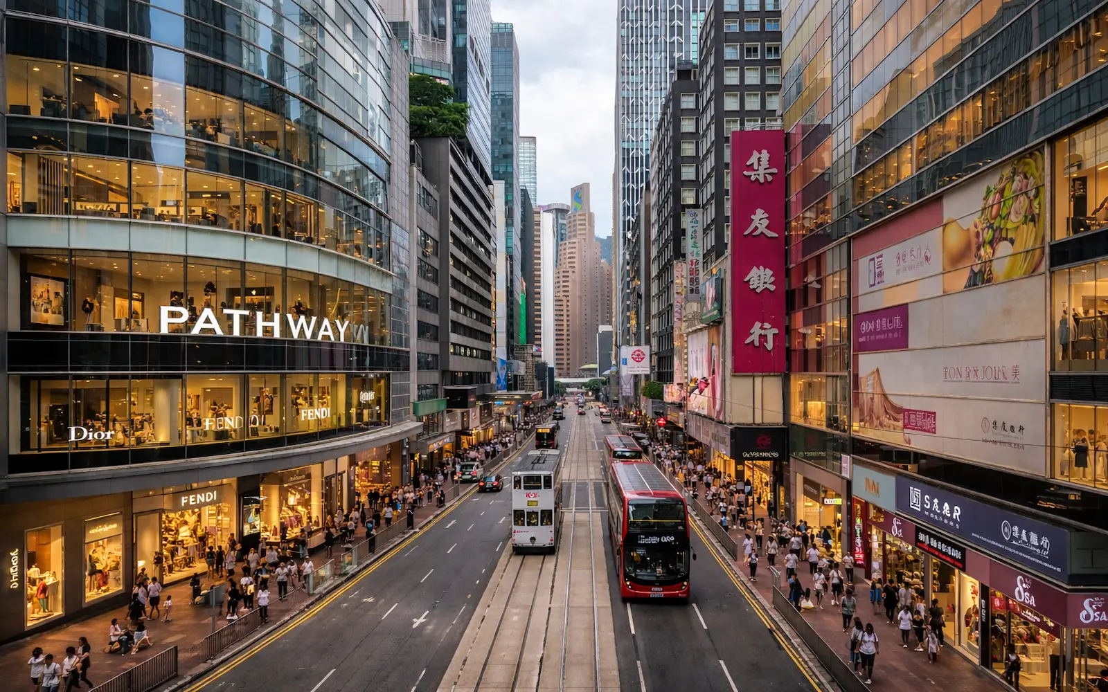 Hong Kong luxury shopping district
